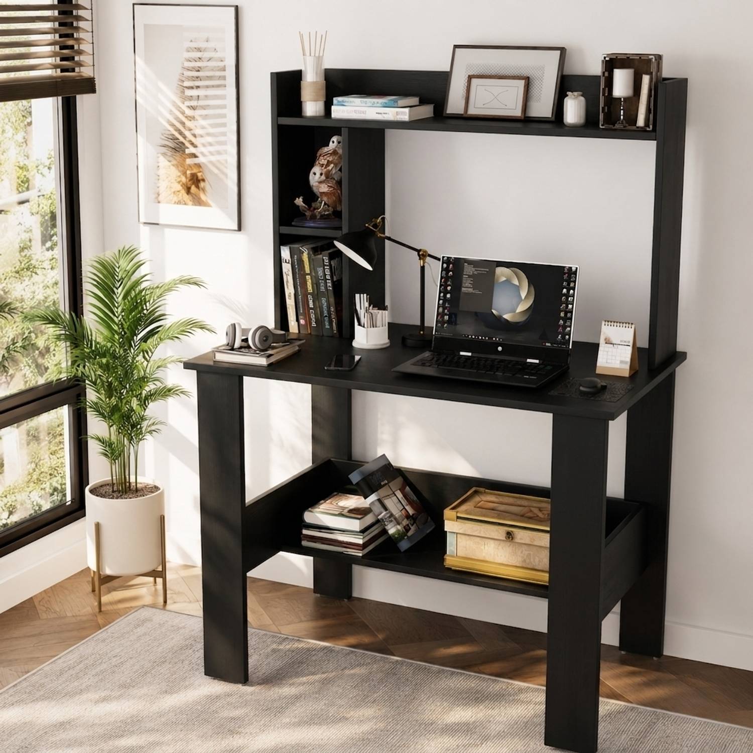 Flipkart Perfect Homes Multipurpose Study Desk with Hutch - Image 3