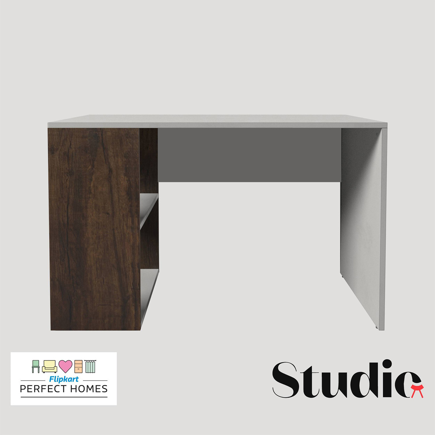 Image of Flipkart Perfect Homes Studio Augustine Dual Tone Engineered Wood Study Table