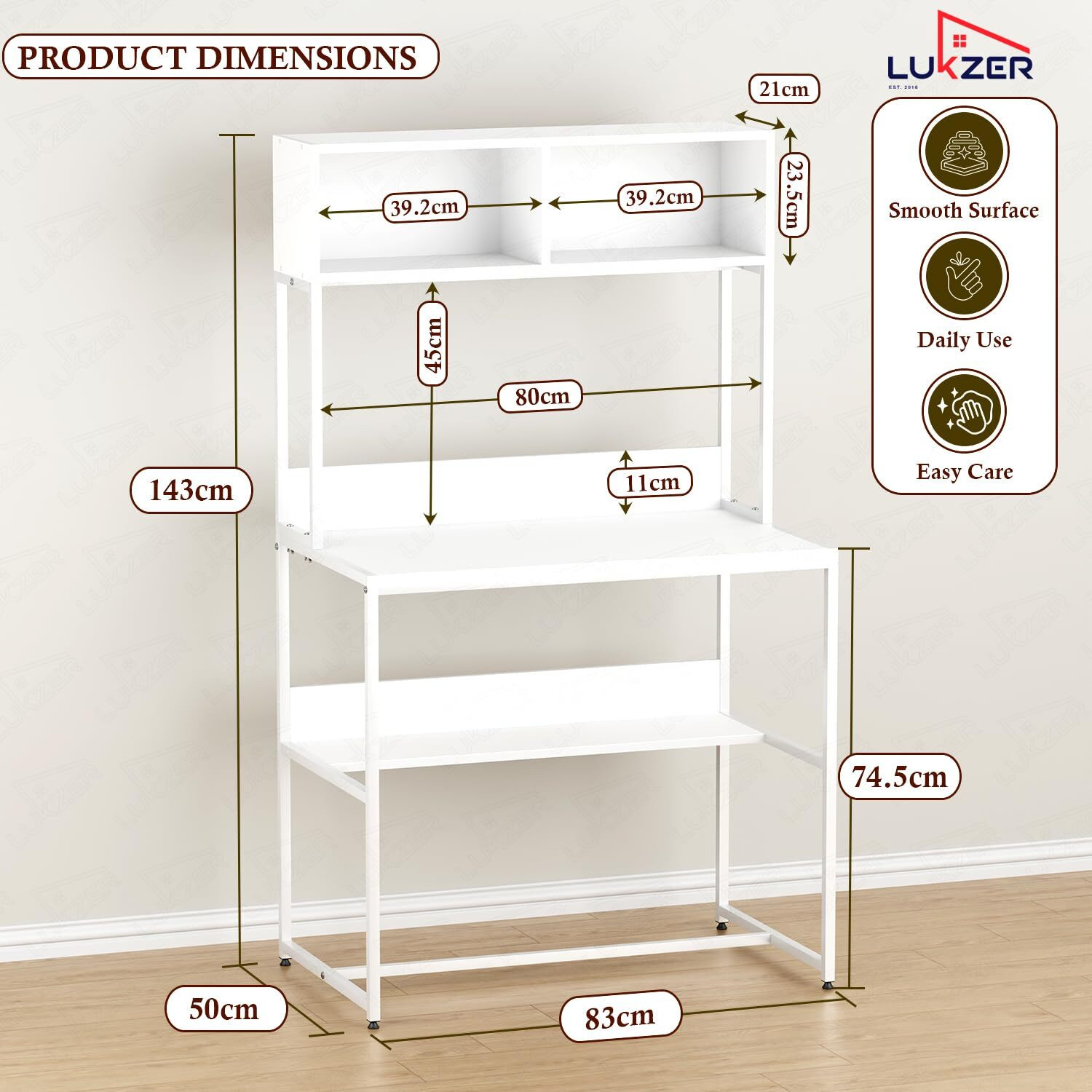 Image of LUKZER MST-010 Engineered Wood Multipurpose Table