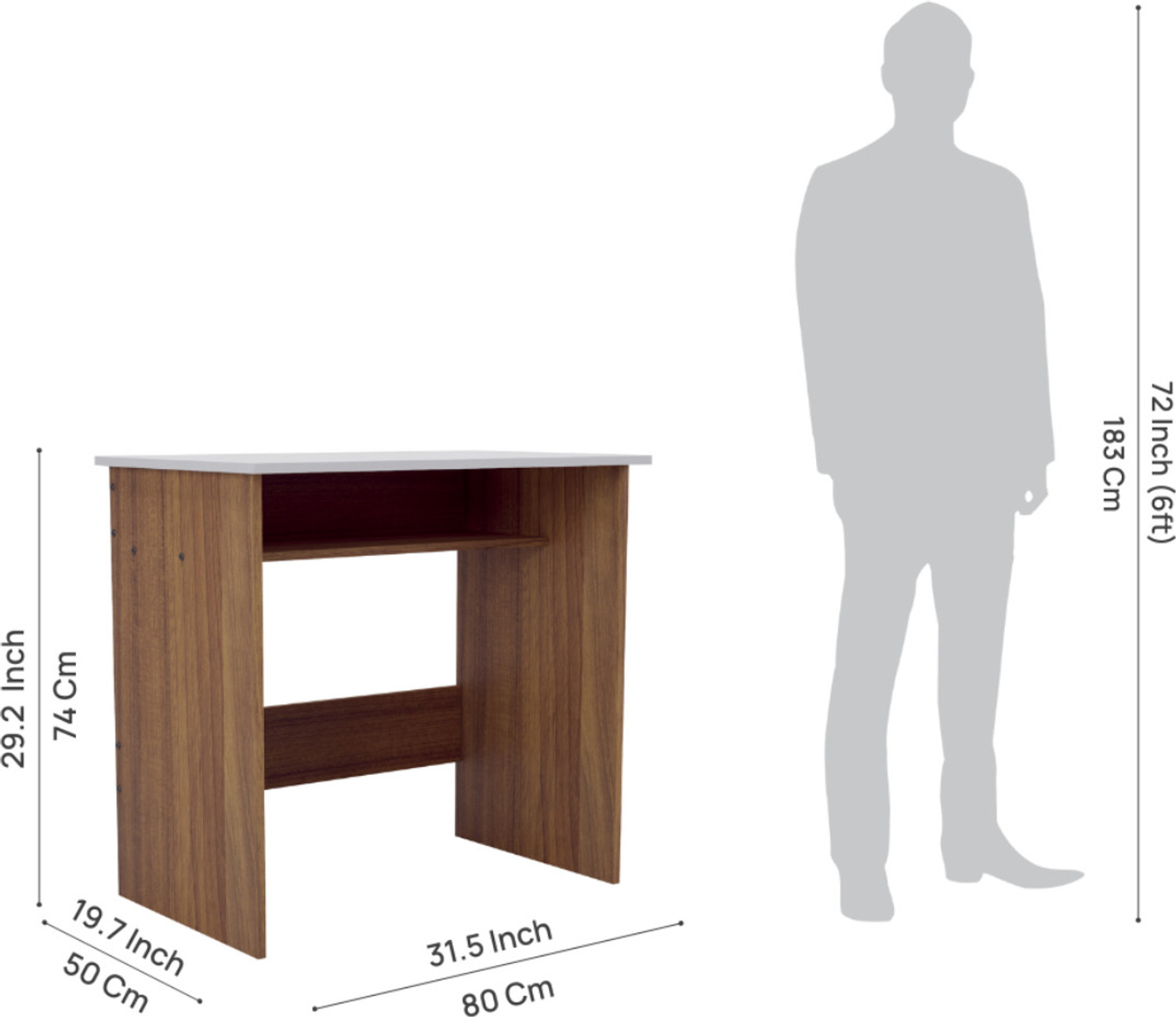 Image of neuspace Alpha Engineered Wood Study and Computer Laptop Table for Home or Office Engineered Wood Study Table