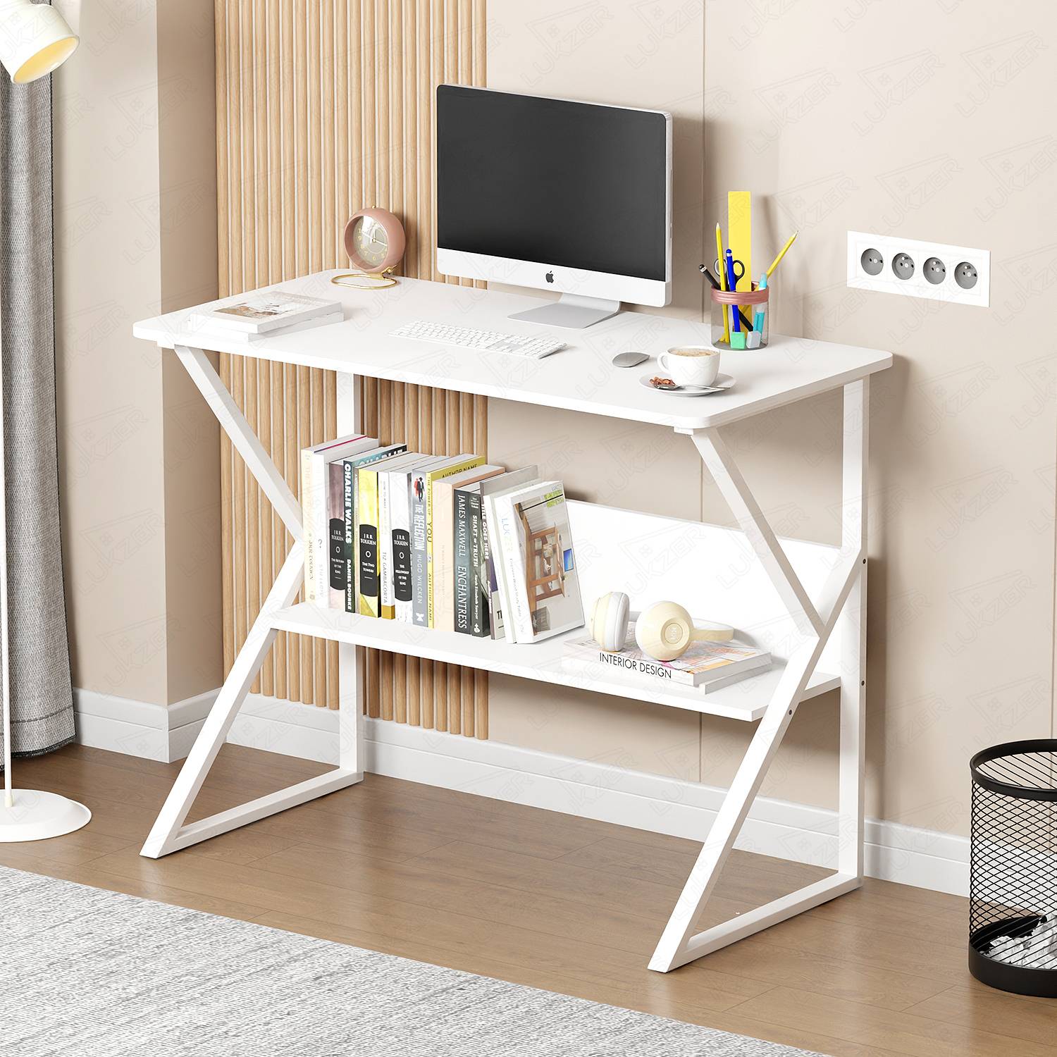 LUKZER Multipurpose Study Table with Bookshelf (MST-001) - Image 2