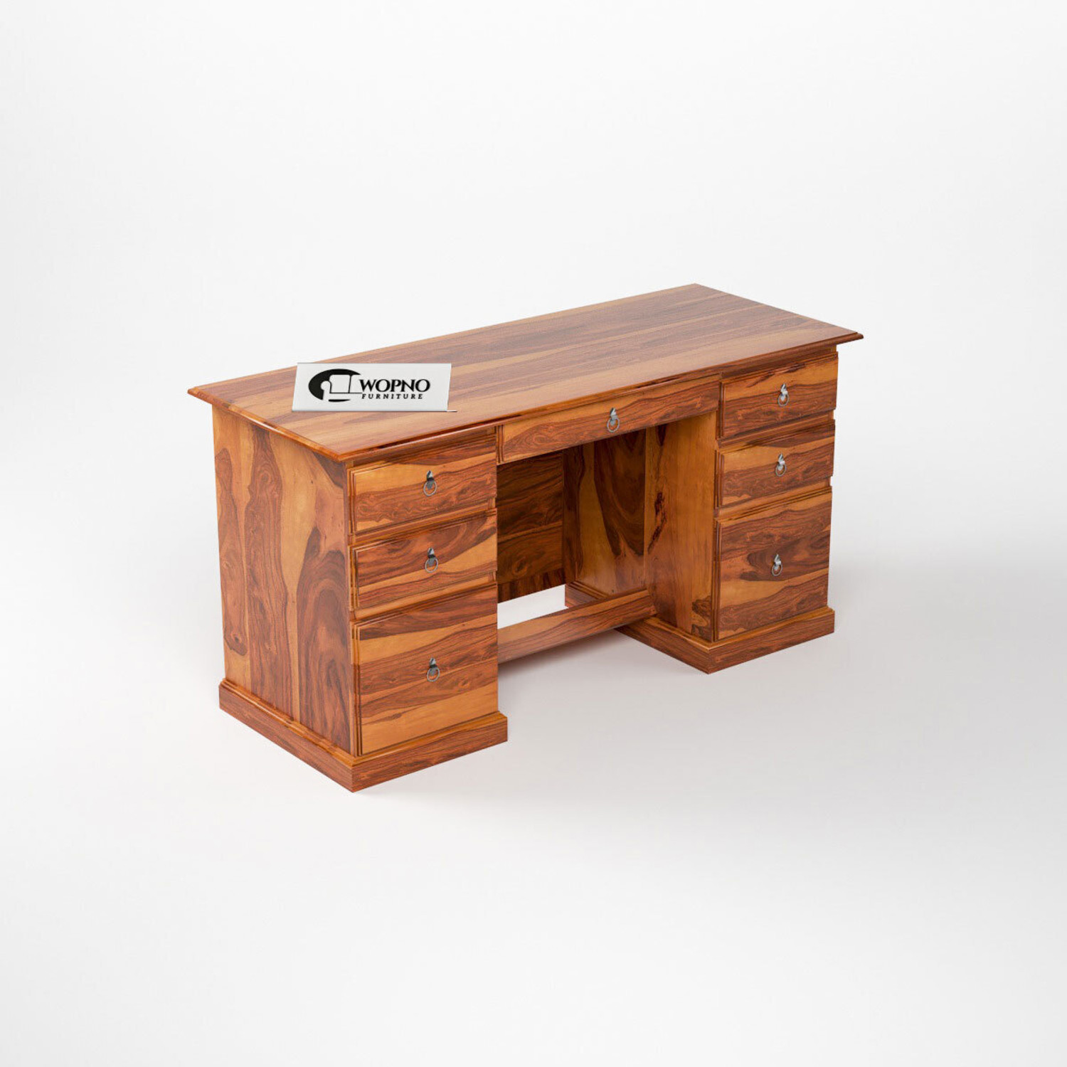 Image of Wopno Furniture Sheesham Wooden Study Table & Desk with Drawer for Home and Office Solid Wood Study Table
