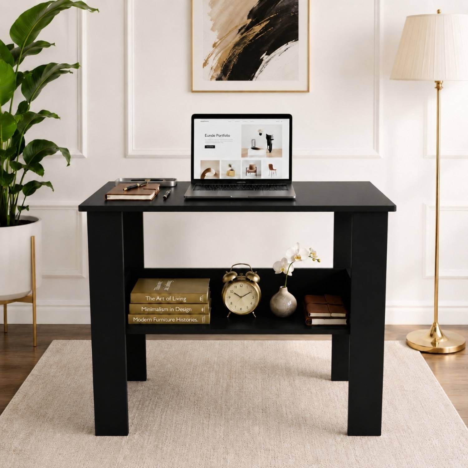 Arizen Portable Work From Home Study Desk Engineered Wood Office Table Engineered Wood Multipurpose Table