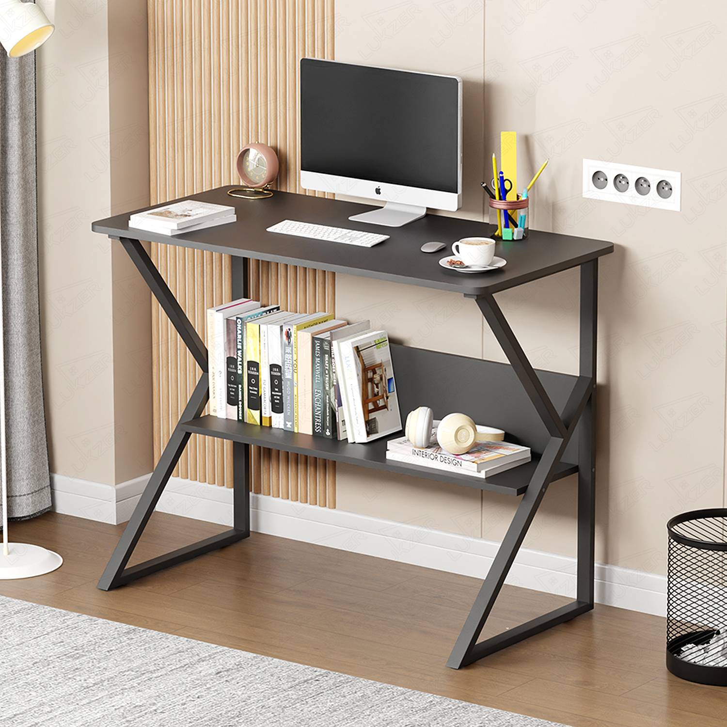 LUKZER Multipurpose Study Table with Bookshelf (MST-001) - Image 2
