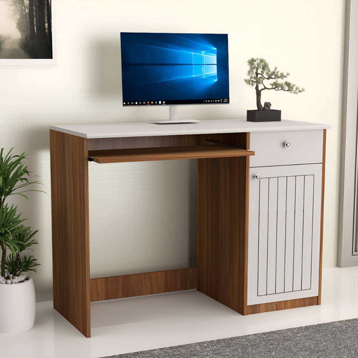 neuspace Amber without Hutch Engineered Wood Study Table Price in