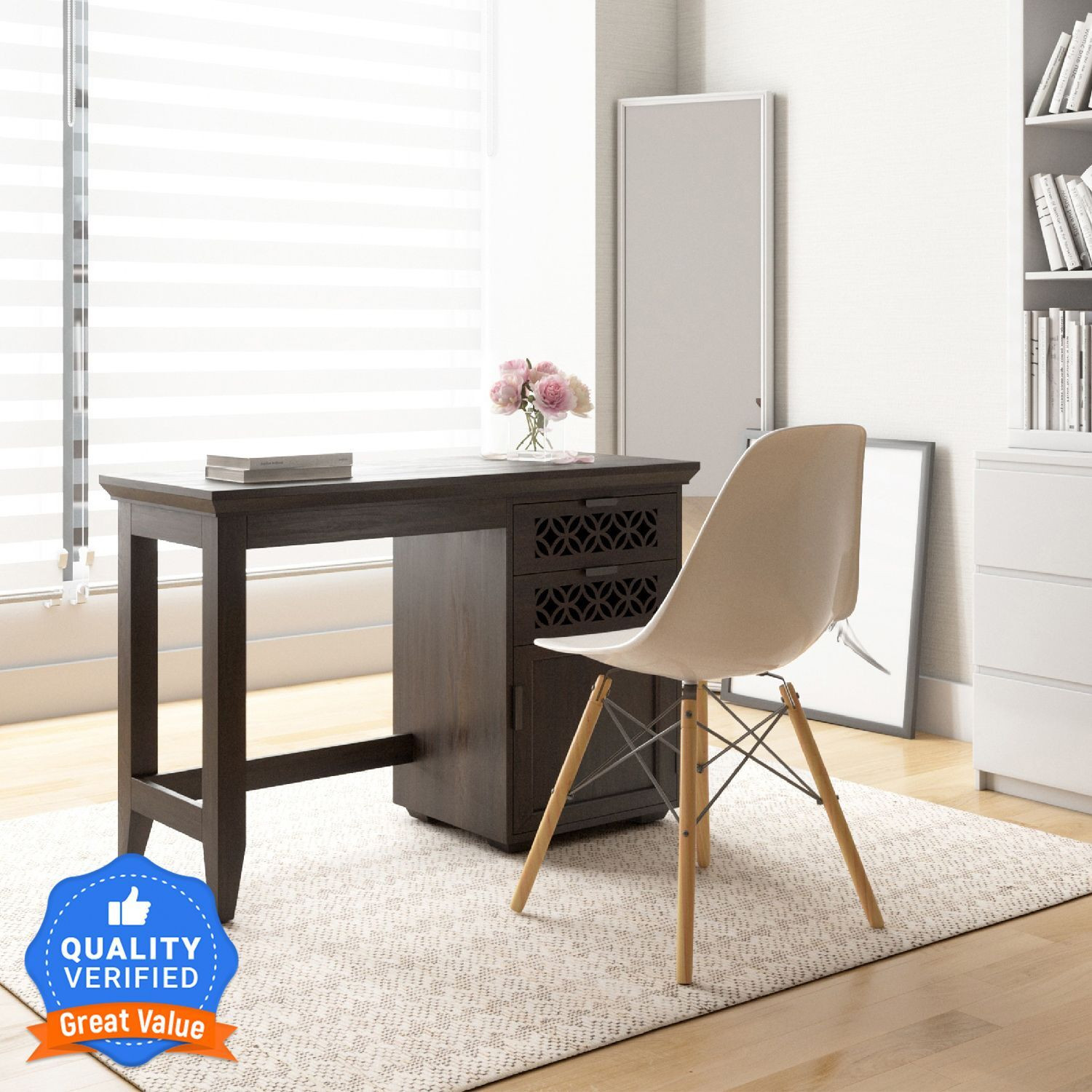 Image of Flipkart Perfect Homes PureWood Sheesham Study Table
