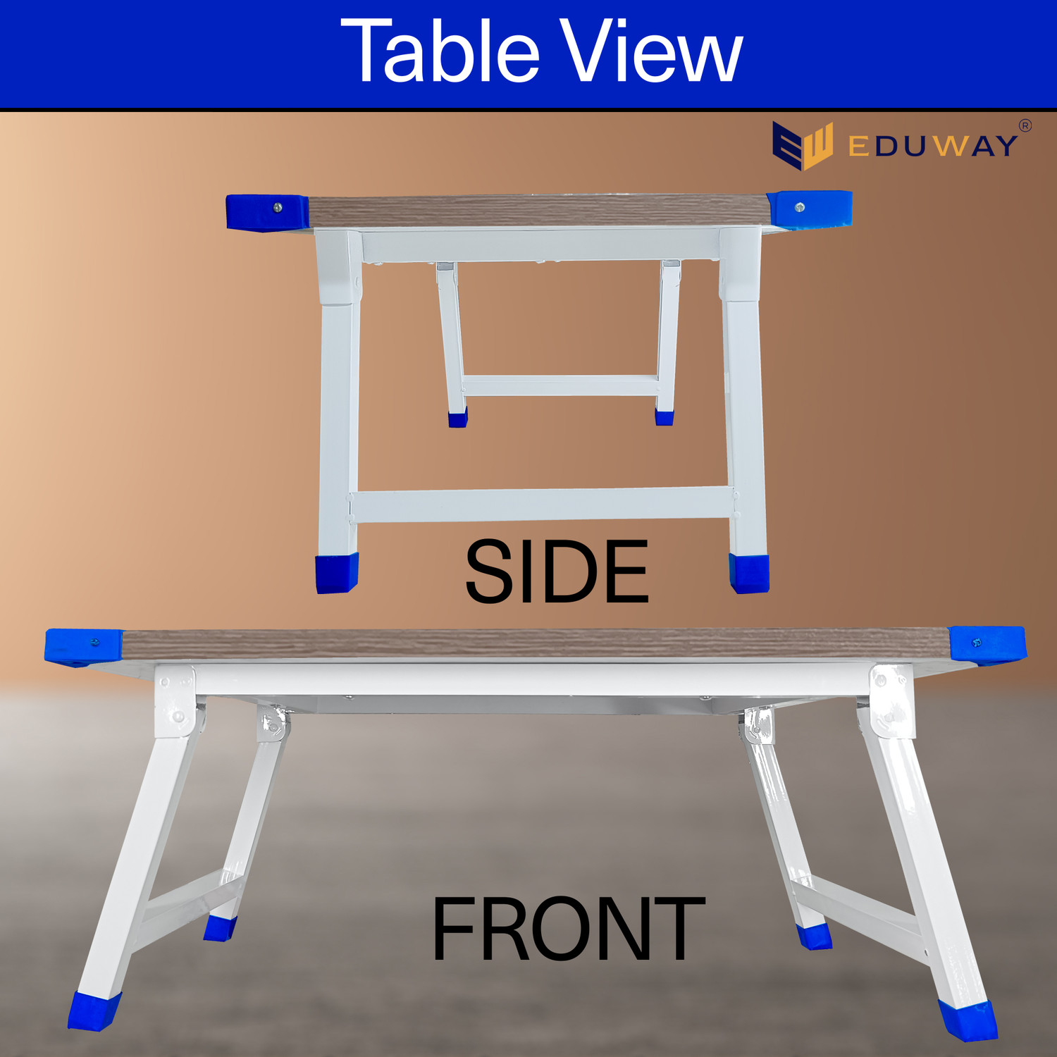 Image of Eduway Portable Laptop wooden bed foldable study table stand for student Home, Office Engineered Wood Multipurpose Table