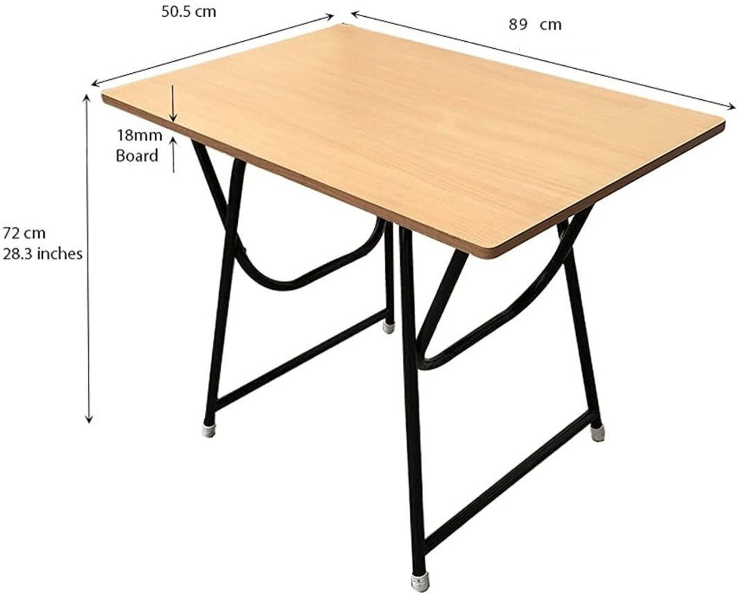 Image of VIKUFURN Round Corners No sharp corners. Engineered Wood Multipurpose Table
