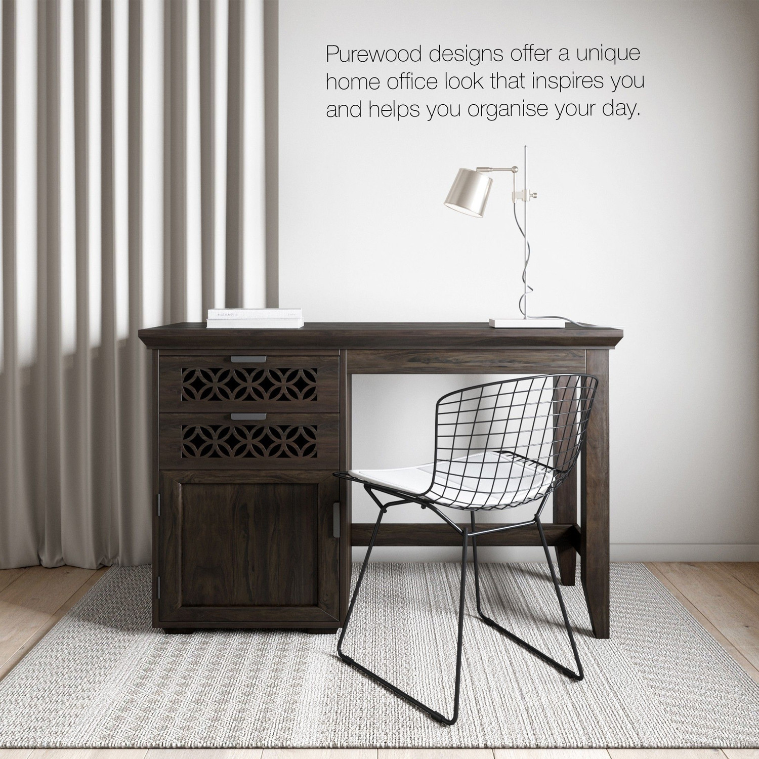 Image of Flipkart Perfect Homes PureWood Sheesham Study Table