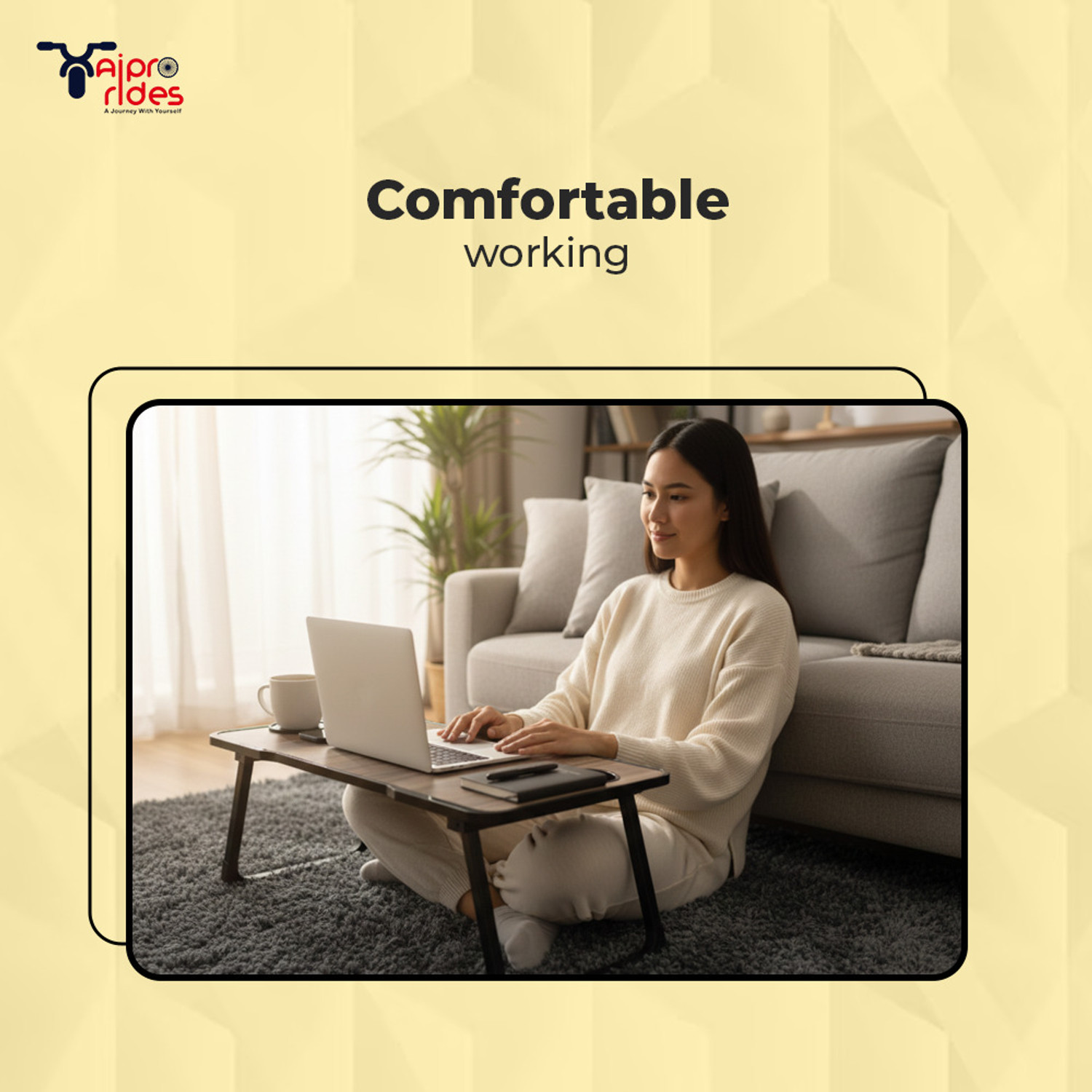 Image of XAIPRO Wood Portable Laptop Table