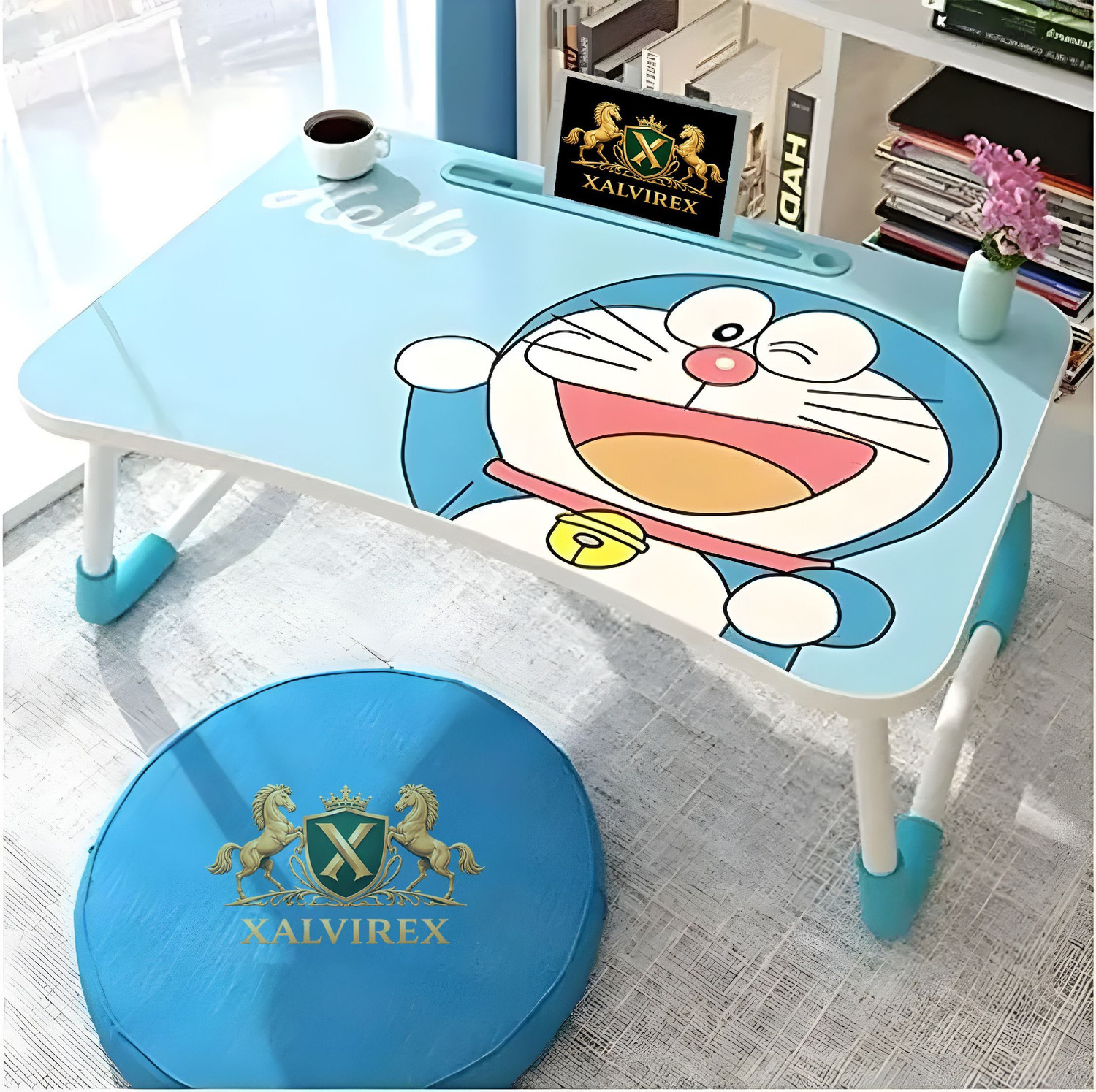 Image of XALVIREX doremon table2 Wood Portable Laptop Table