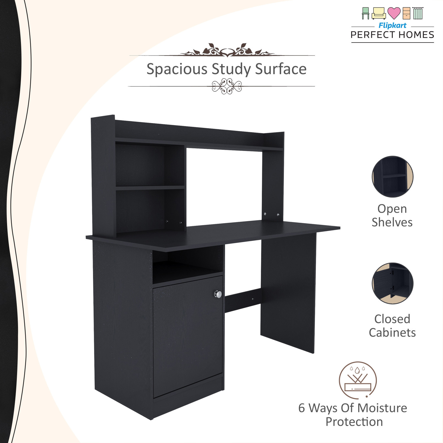 Image of Flipkart Perfect Homes Kronos Engineered Wood Study Table