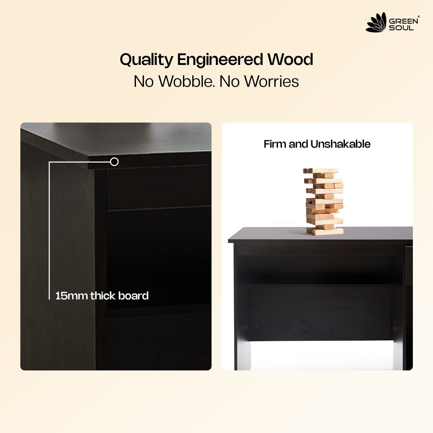 Image of GREEN SOUL Venue Multipurpose Writing /Computer /Office Table|Ideal Desk for Home & Office Engineered Wood Study Table