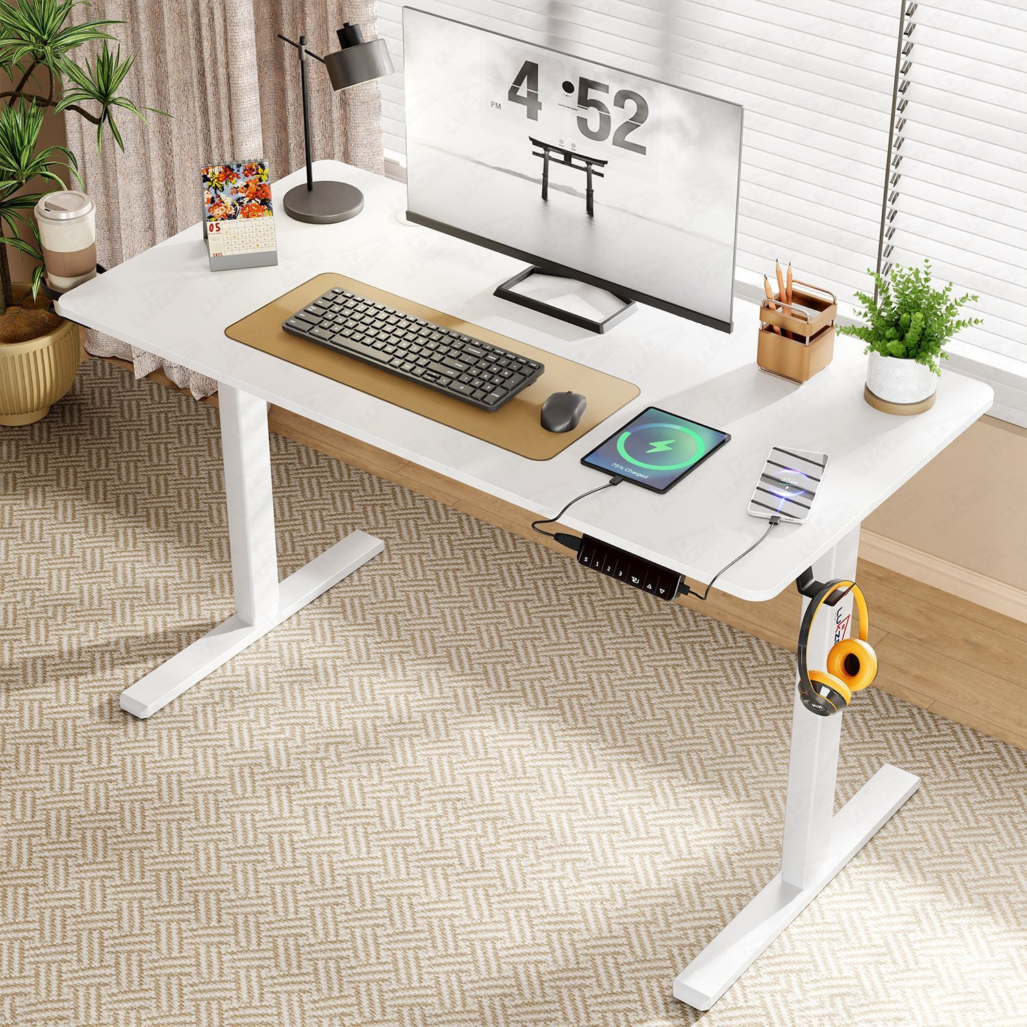 Image of LUKZER EST-003 /UC Sit-Stand Ergonomic Table 600 X 1200 X 720 | Engineered Wood Office Table