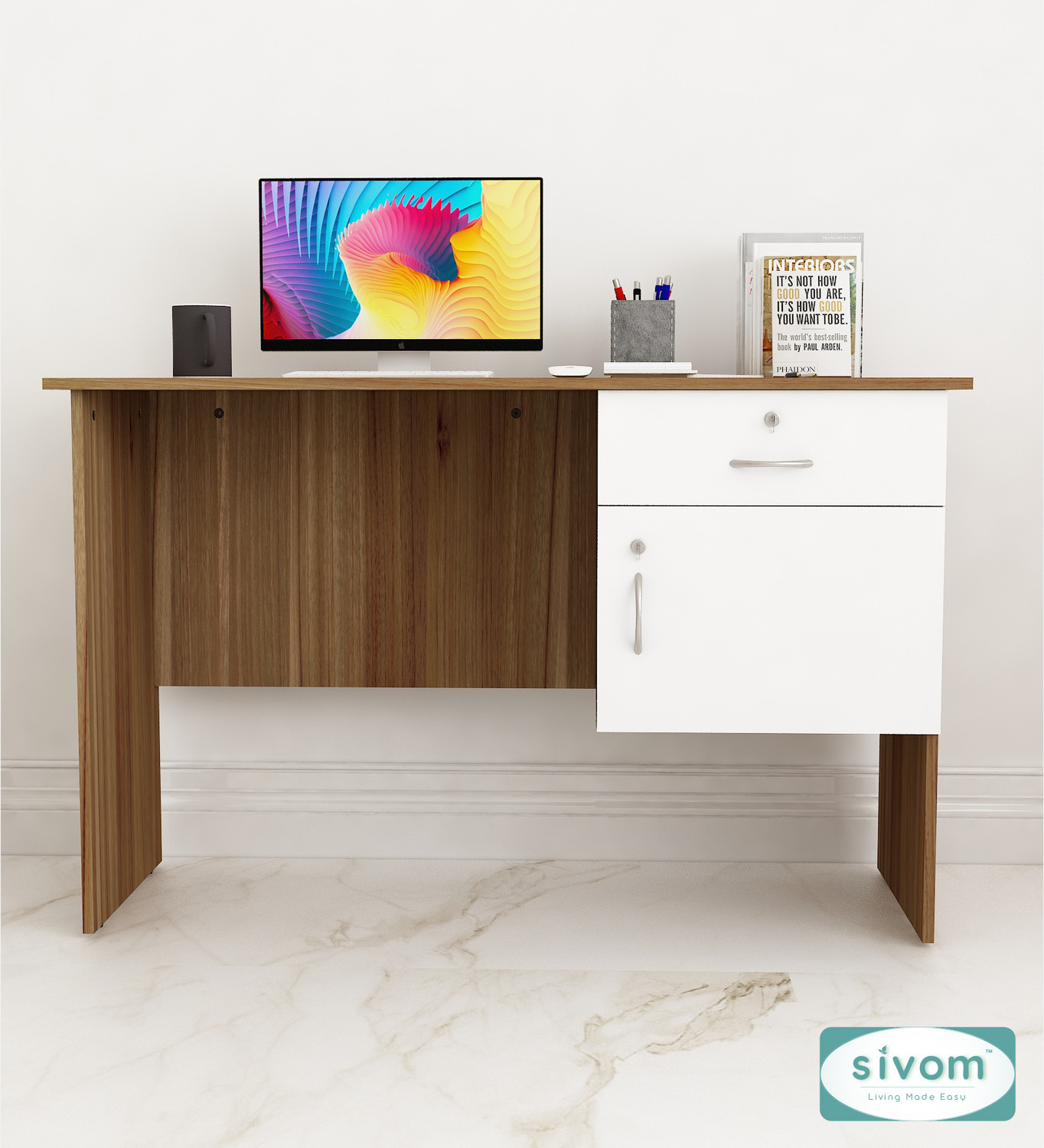 Image of SIVOM Pearl Multipurpose Study /Home /Office Table Engineered Wood Study Table