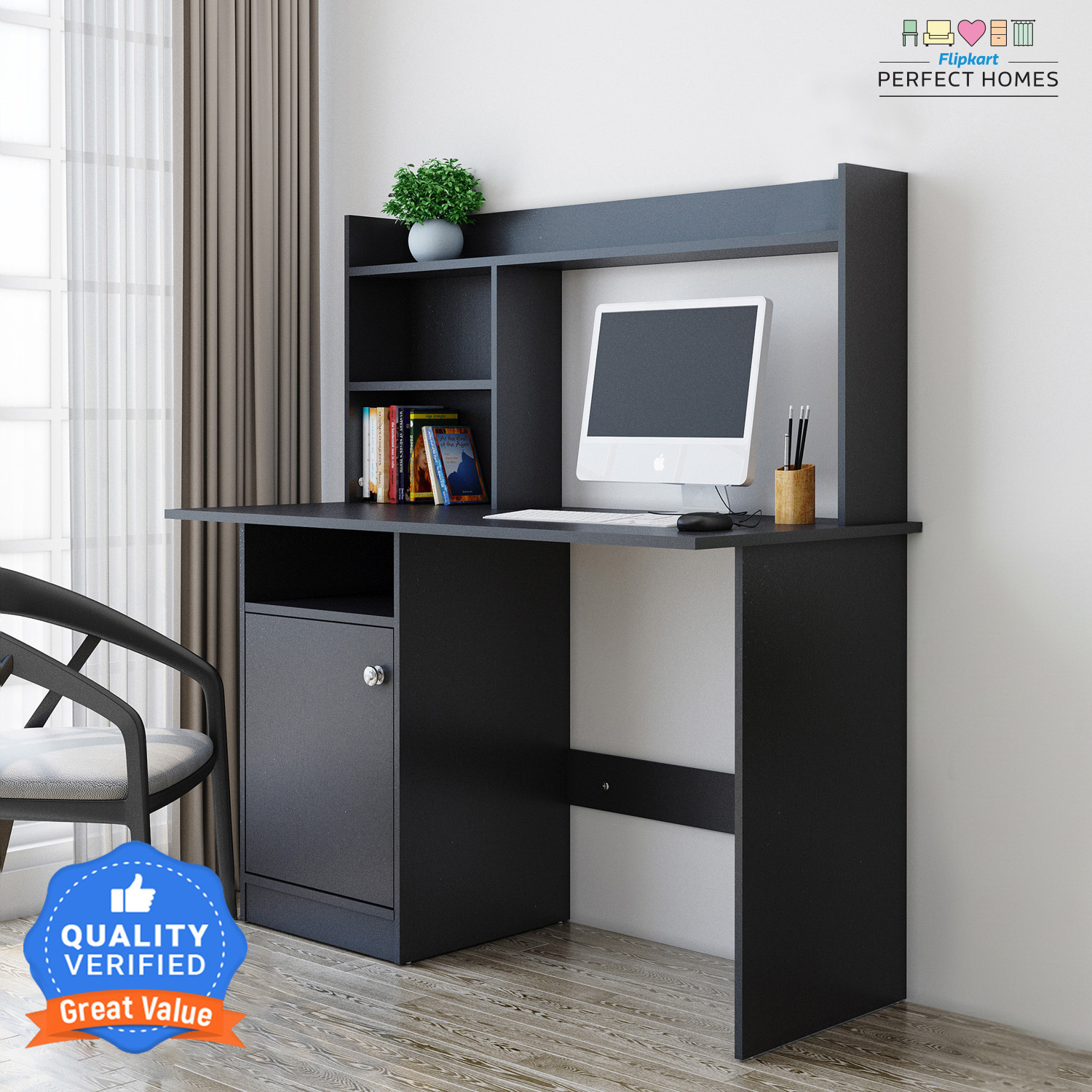 Image of Flipkart Perfect Homes Kronos Engineered Wood Study Table