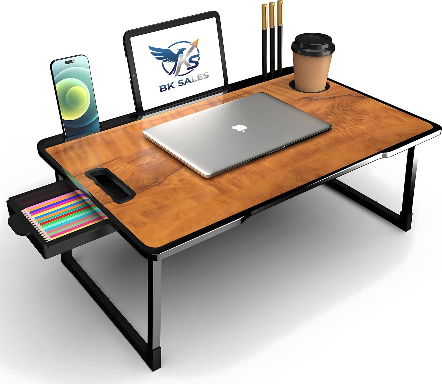 BK SALES wood cotted Plastic Study Table (Free Standing, Finish C