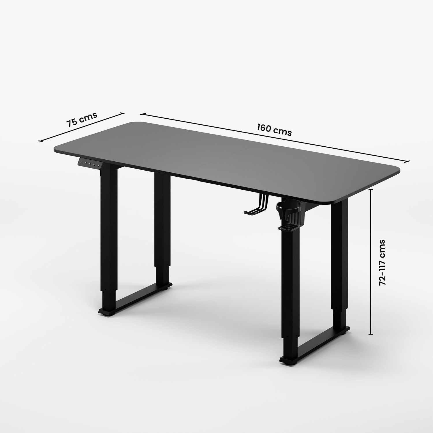 Image of GREEN SOUL Alex Multi-Purpose Electric Height Adjustable Computer Workstation Engineered Wood Office Table