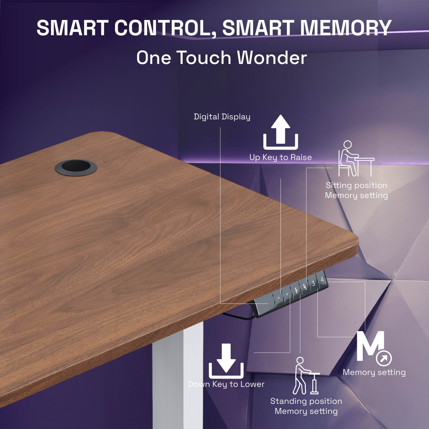 Image of Wakefit Notiq Metal Office Table
