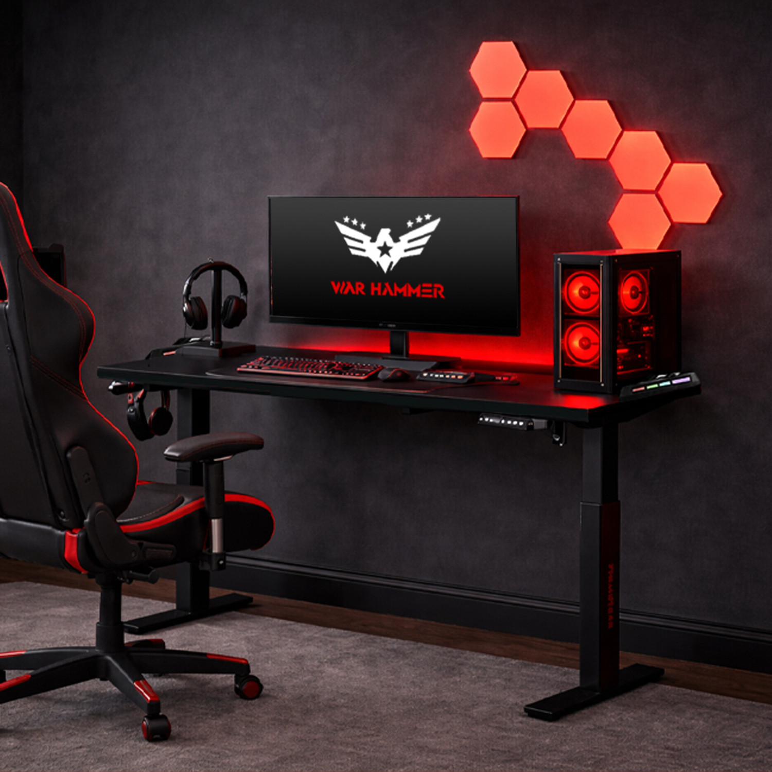 Image of War Hammer Engineered Wood Office Table