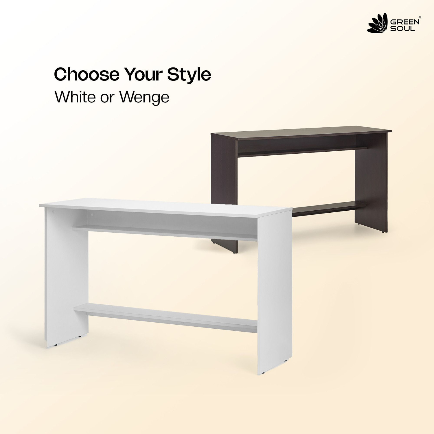 Image of GREEN SOUL Seine Study Table for Home & Office |120cm IS-3087 Certified Engineered Wood Study Table