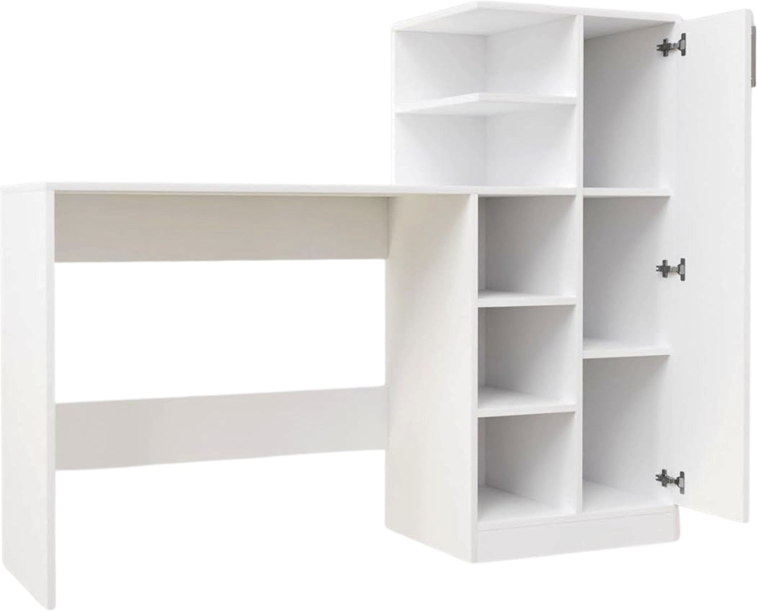 Image of Arizen Multipurpose Desk for office, Study With Book Storage Engineered Wood Multipurpose Table