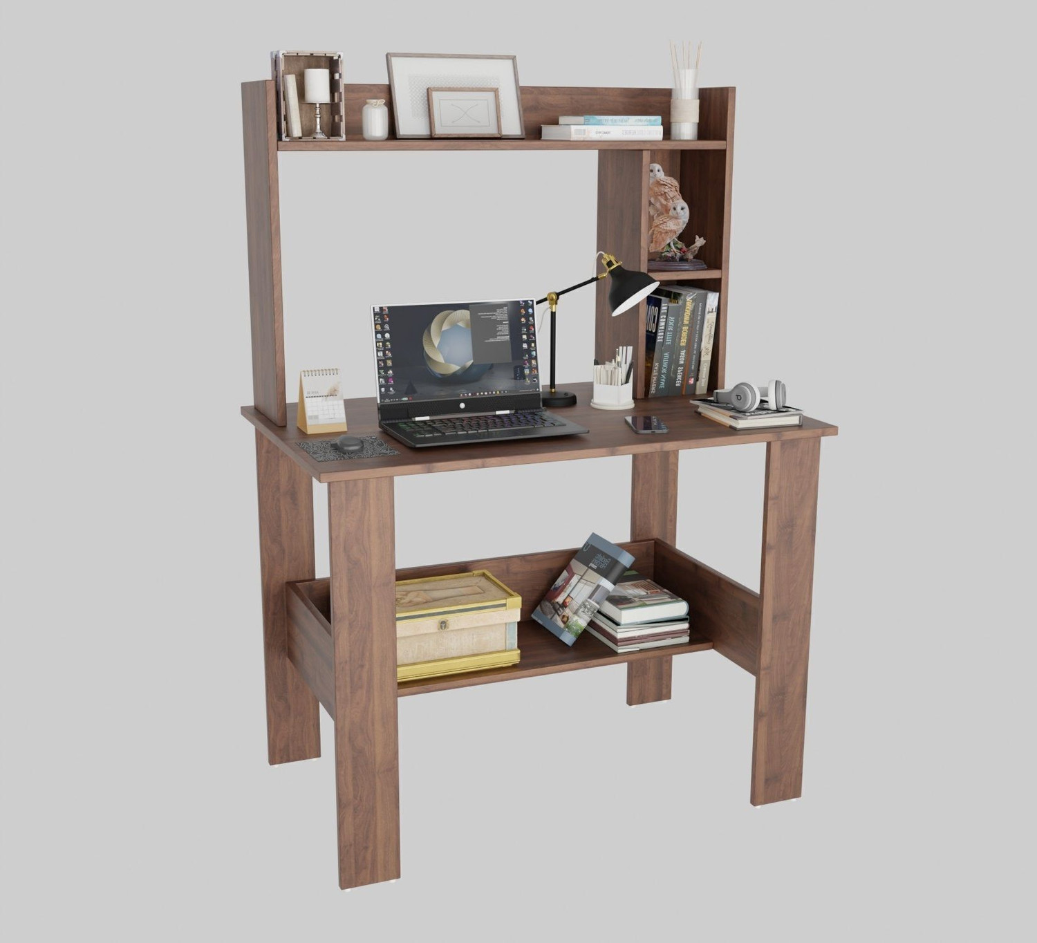 Image of Arizen Portable Work From Home Study Desk Engineered Wood Office Table Engineered Wood Multipurpose Table