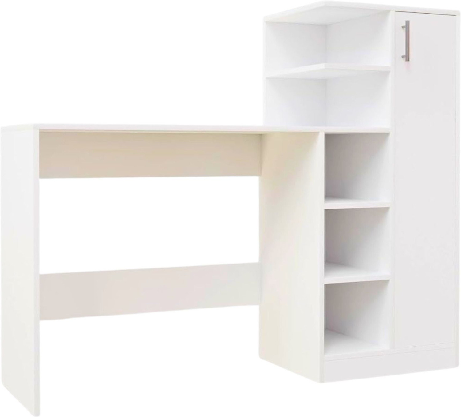 Image of Arizen Multipurpose Desk for office, Study With Book Storage Engineered Wood Multipurpose Table