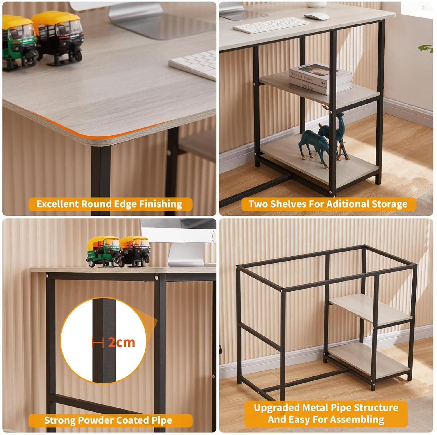 Image of Deskooze DK 2C Engineered Wood Computer Desk