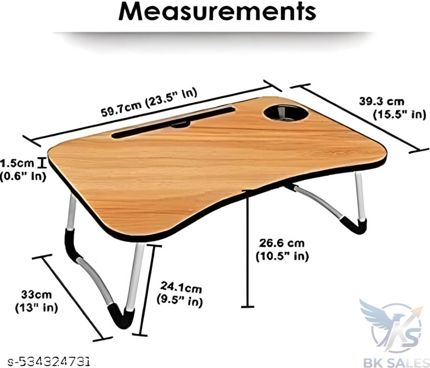 BK SALES Plastic Study Table - Image 4