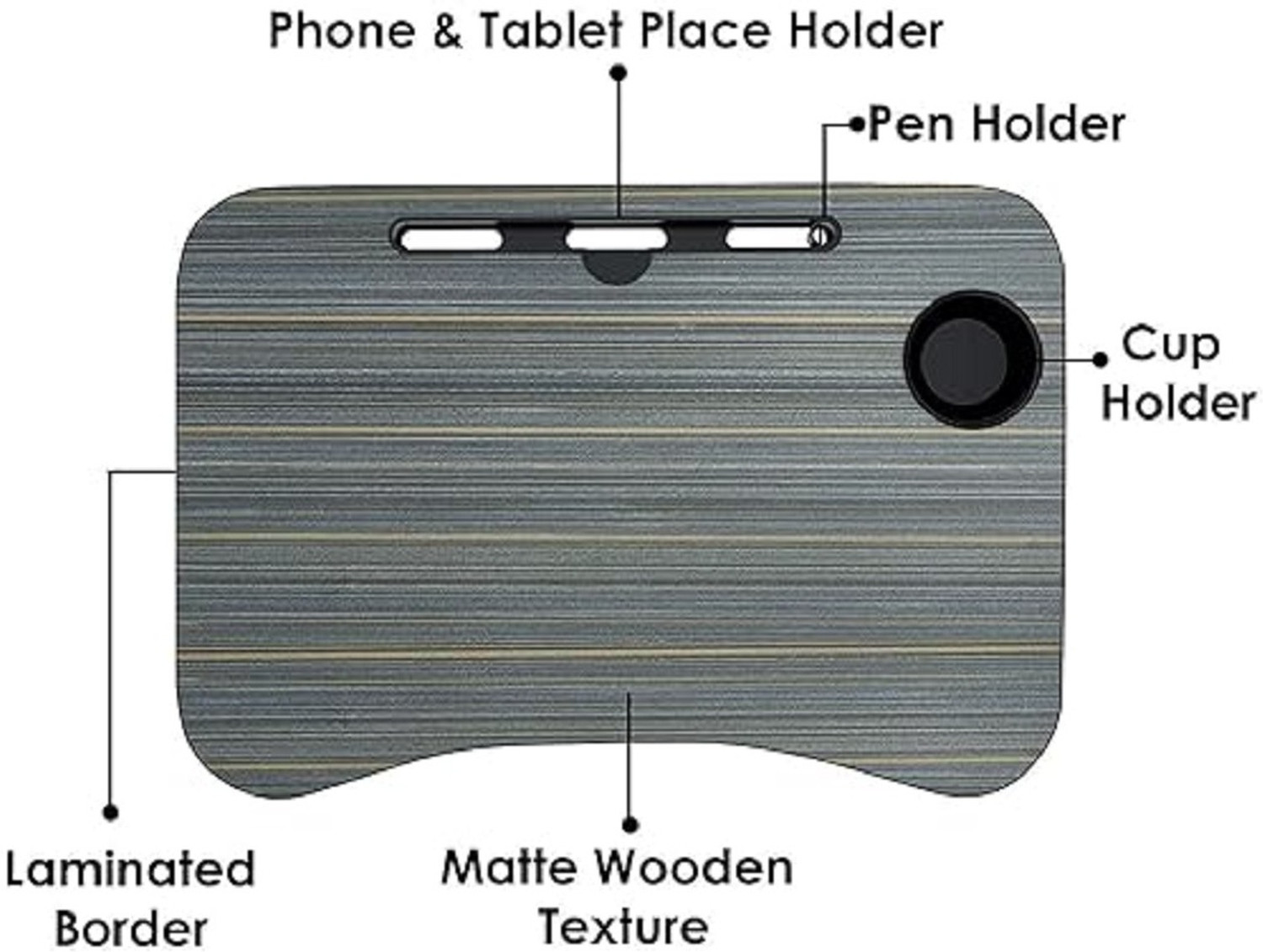 Image of Flipkart Perfect Homes Studio Wood Portable Laptop Table