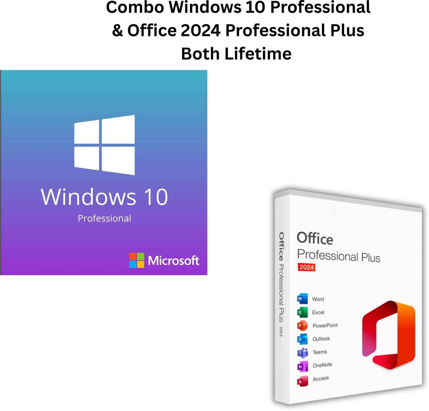 MICROSOFT Windows 10 Pro & Office Professional Plus 2024 (1 User