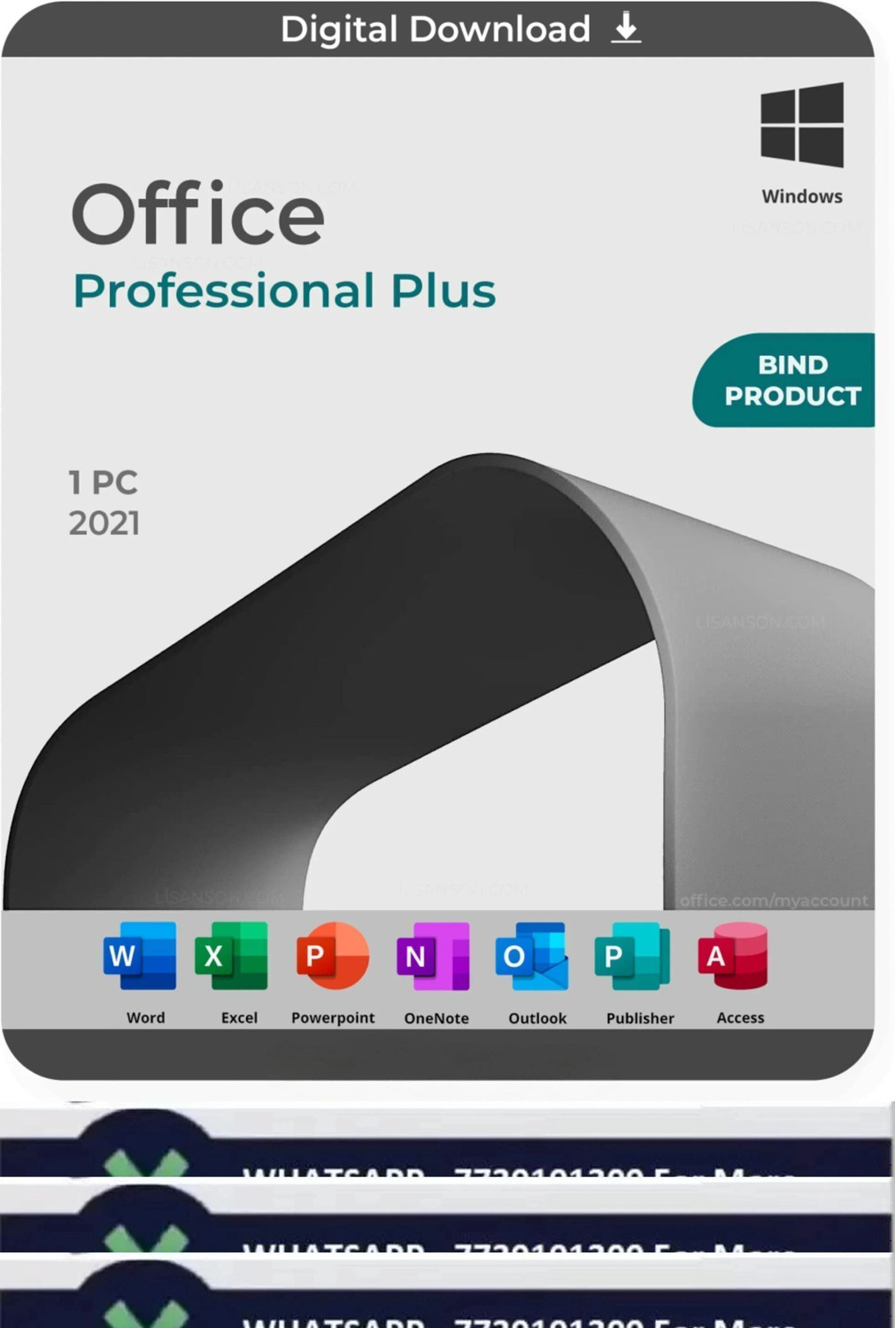 Image of MICROSOFT Office Professional Plus 2021 (1 User, Lifetime Validity) One-Time Purchase