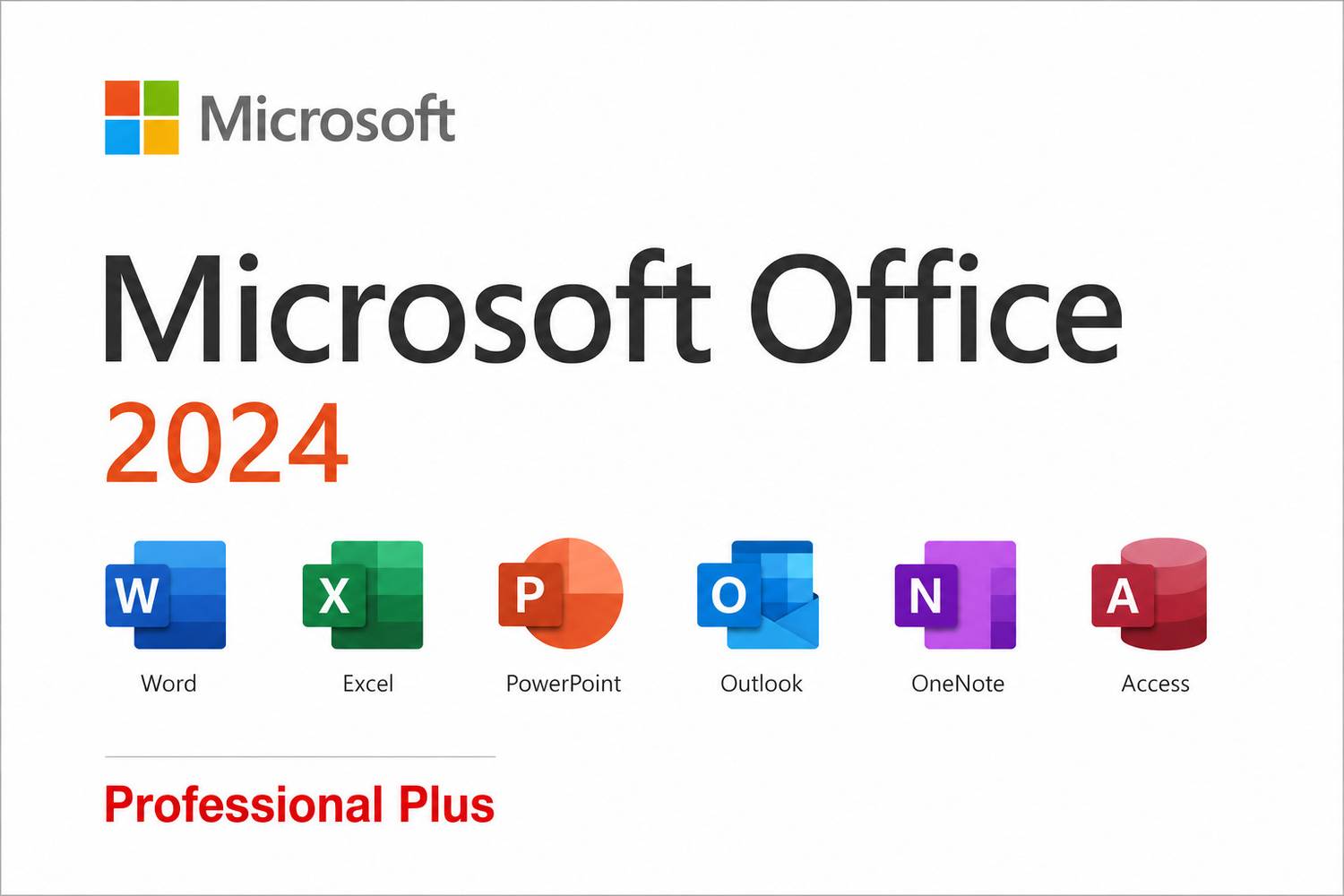 MICROSOFT Windows 11 Pro & Office Professional Plus 2024 (1 User