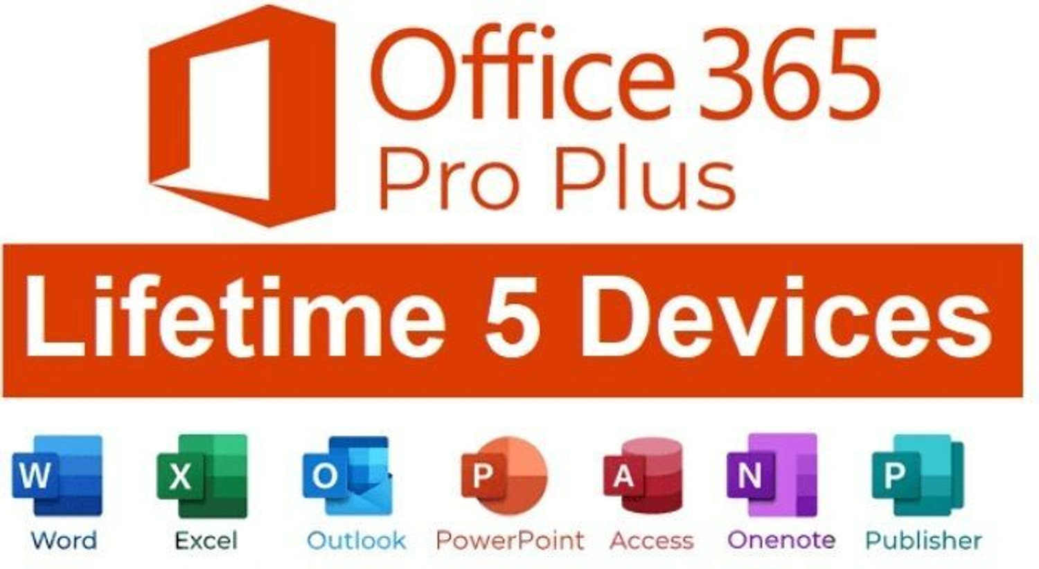 Image of MICROSOFT Office 365 Professional Plus For 5 Users /PC (Lifetime Validity) + 5TB Onedrive