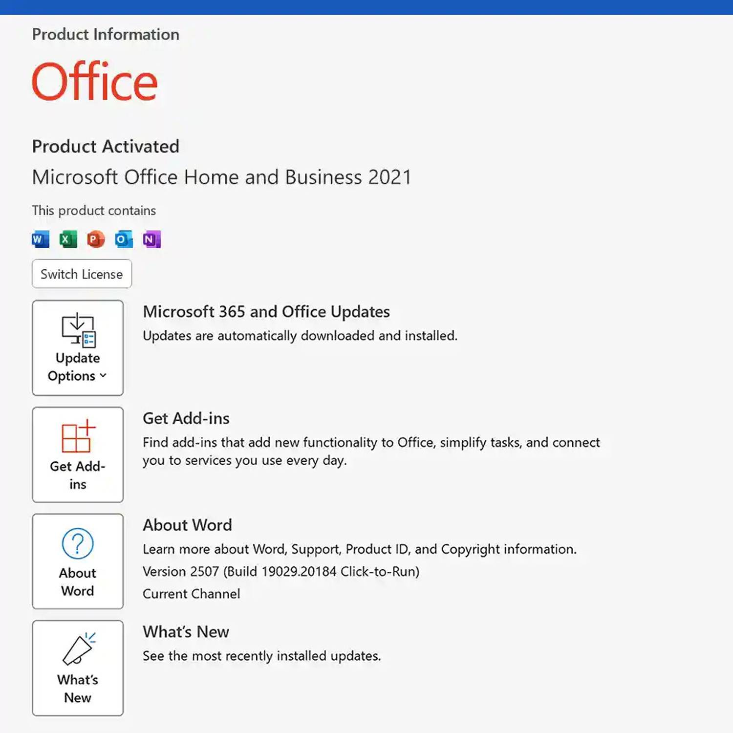 MICROSOFT Office Home & Business 2021,One-time purchase for 1 PC