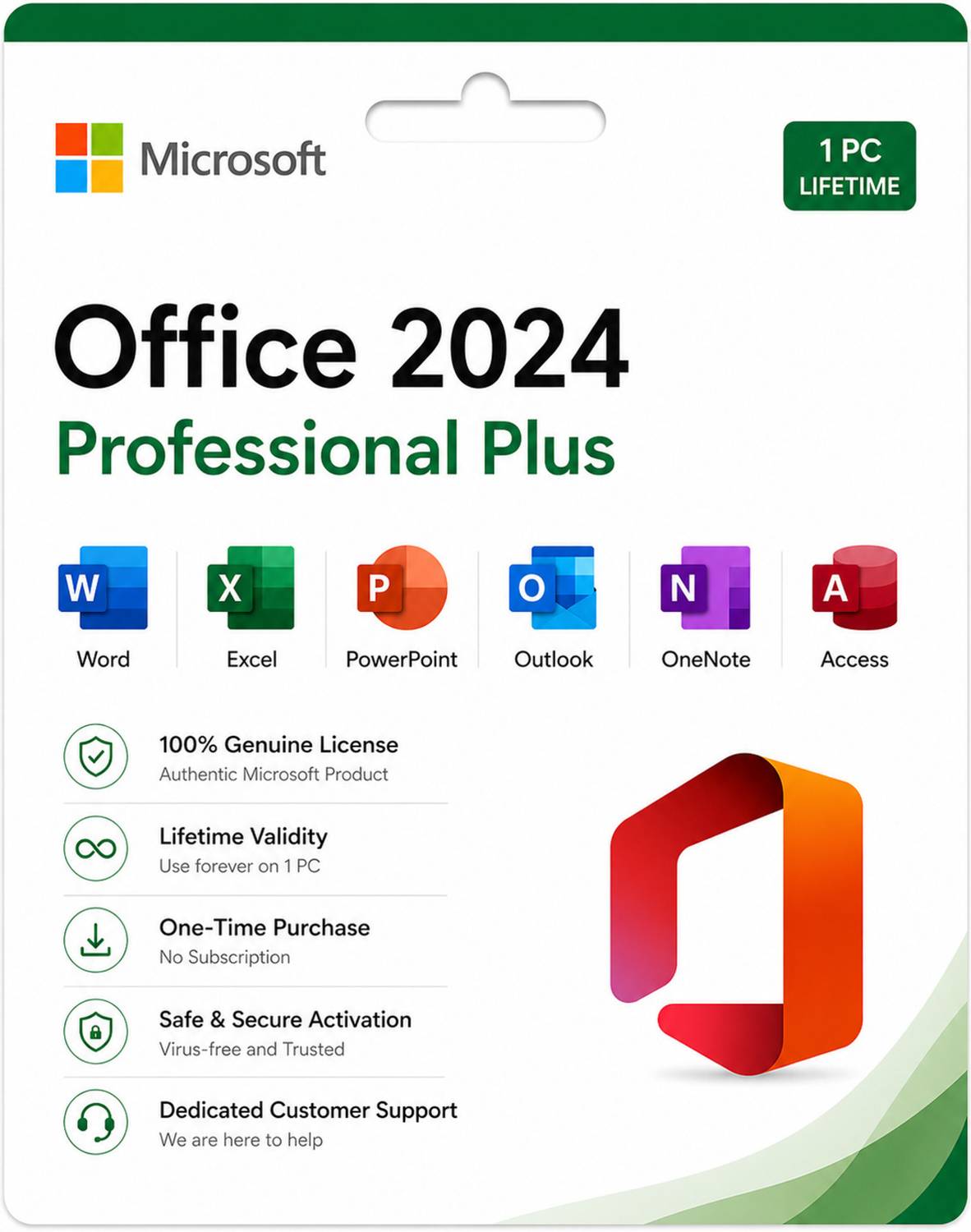 MICROSOFT Office Professional Plus 2024,One-time purchase for 1 PC