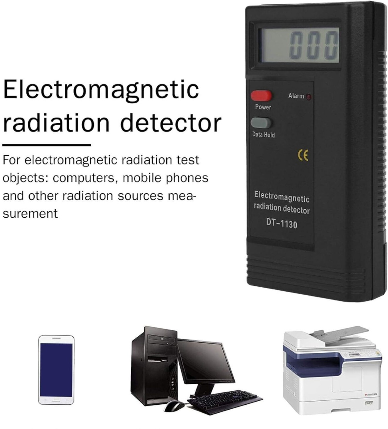Image of Tobo EMF Meter, Battery Powered Electromagnetic Radiation Detector with LCD TD-1535WA Series Ohmmeter
