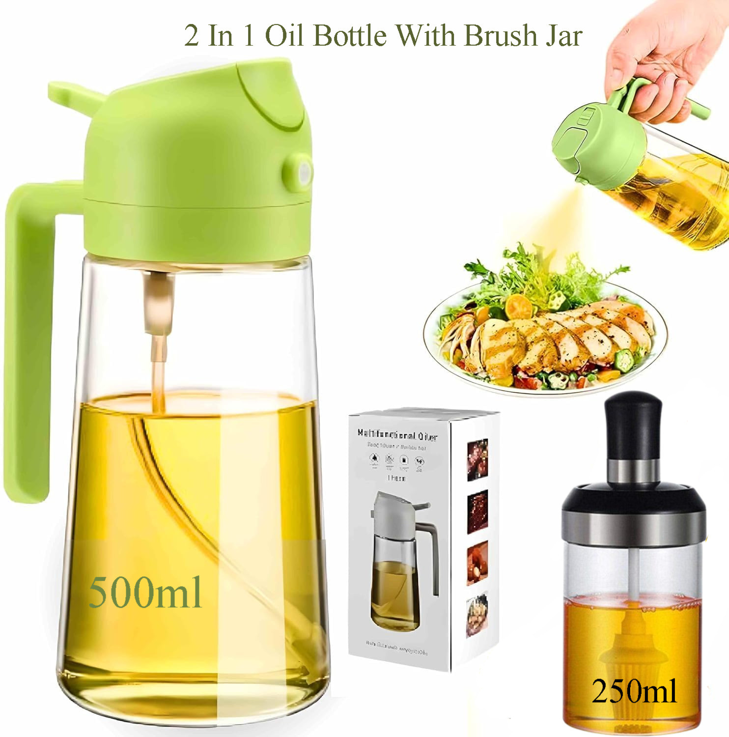 Image of OnisHomes 750 ml Cooking Oil Sprayer Set