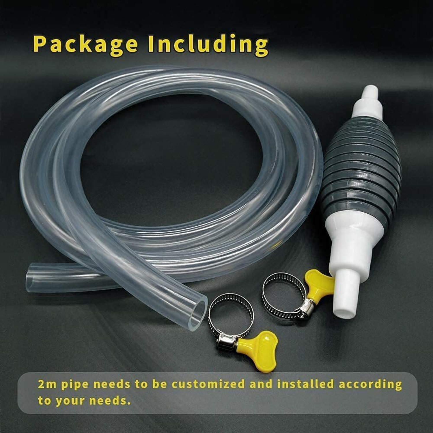 Image of TRK IMPEX Portable Hand Fuel Pump Gas Oil Water Fuel Transfer Siphon Pump Electrical Aquarium Cleaner