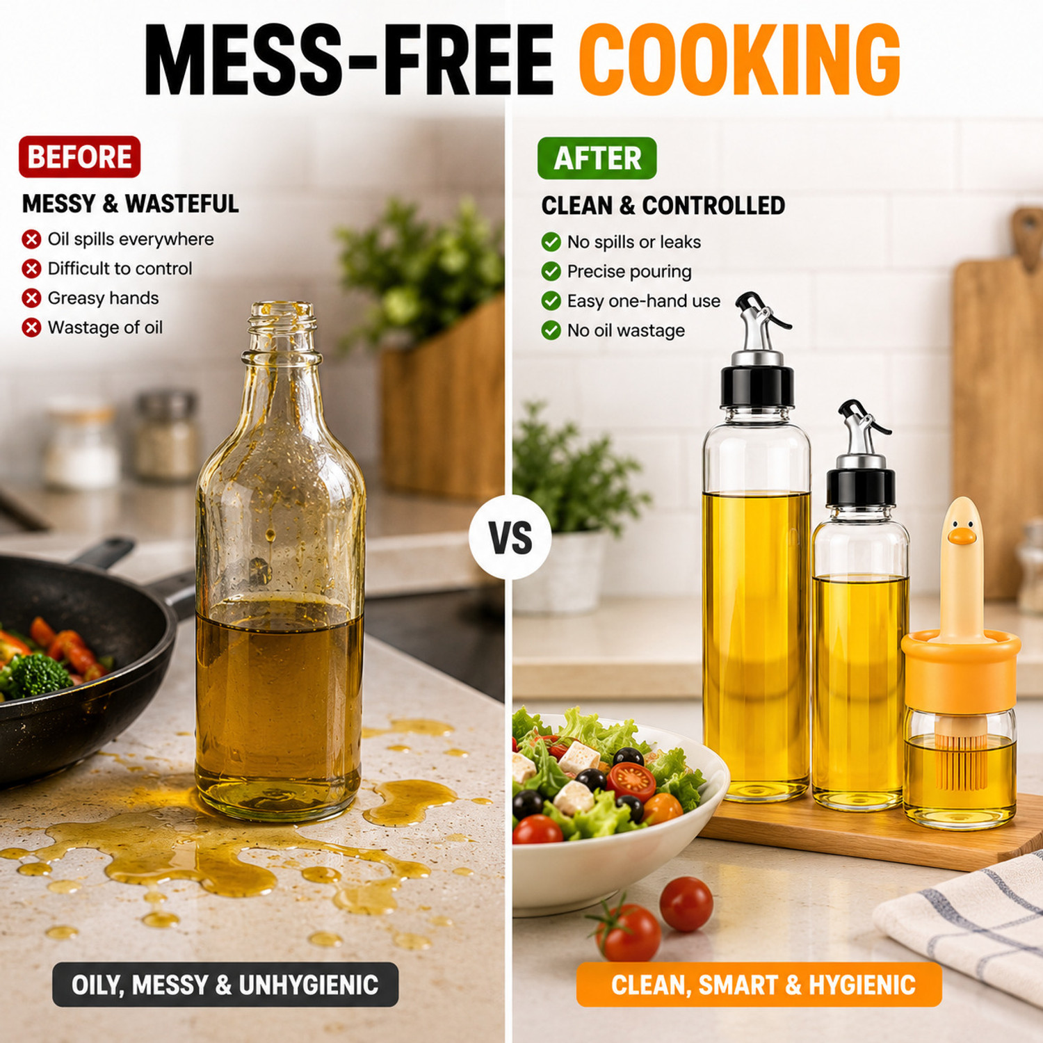 Image of KitchEra Exim 1000 ml Cooking Oil Dispenser Set