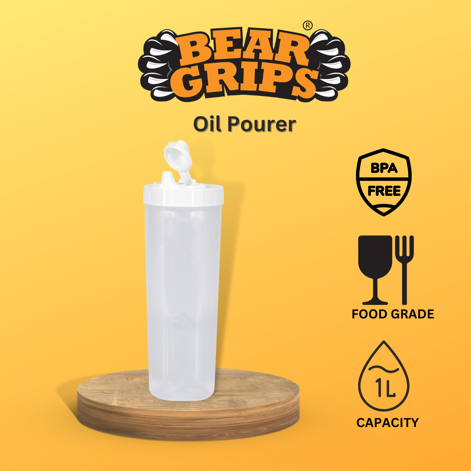 Image of Bear Grips 1000 ml Cooking Oil Dispenser
