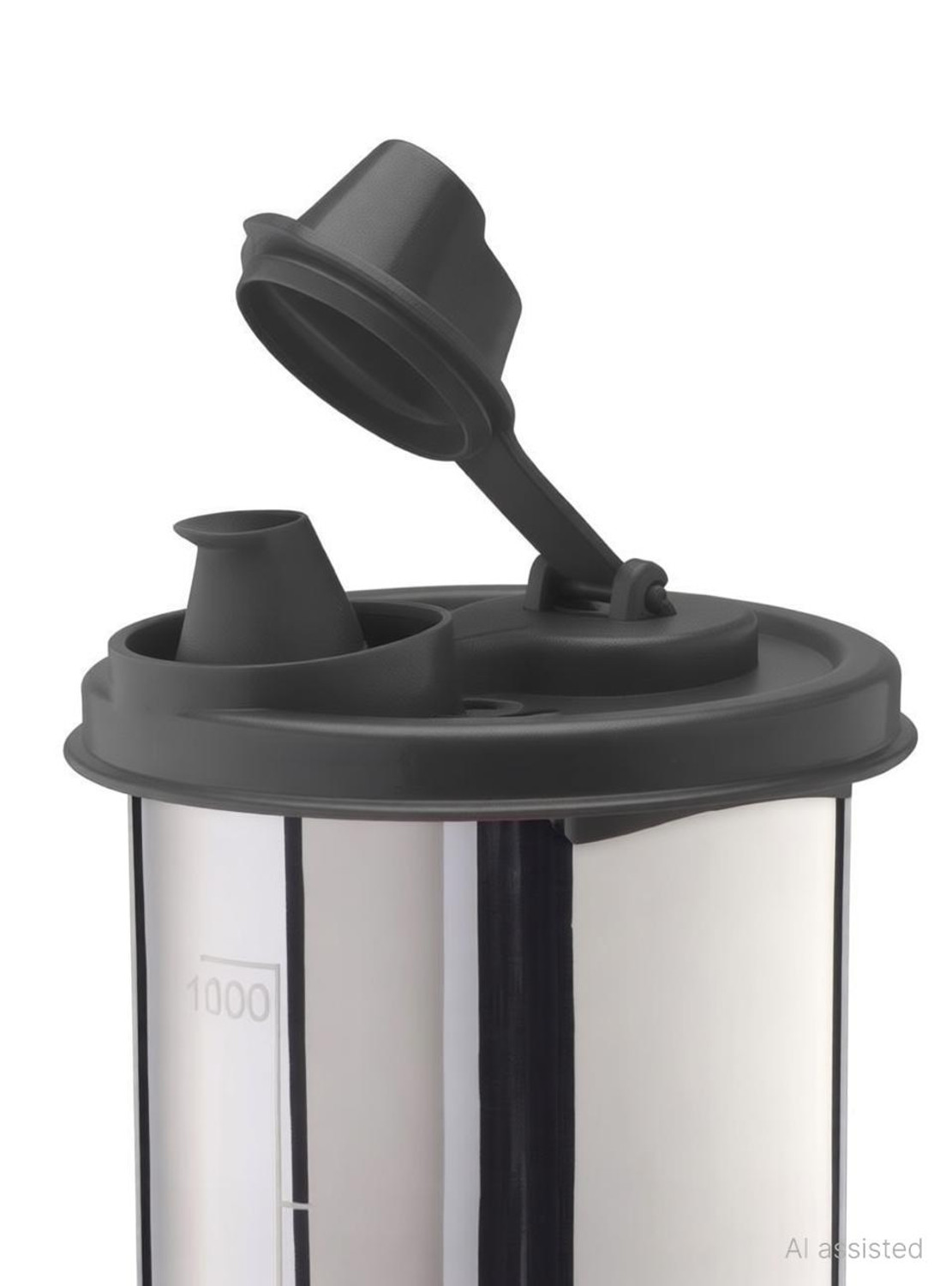 Image of Signoraware 1100 ml Stainless Steel Cooking Oil Cap Bottle for Kitchen Ghee Vinegar Container Cooking Oil Dispenser