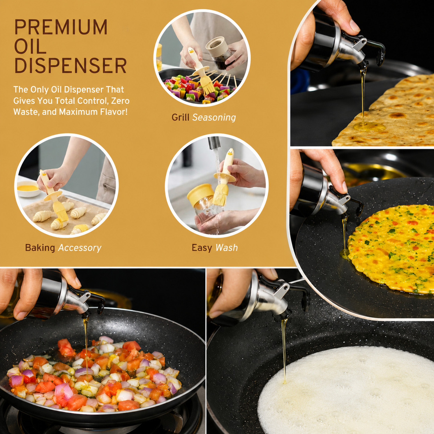 Image of KitchEra Exim 1000 ml Cooking Oil Dispenser Set