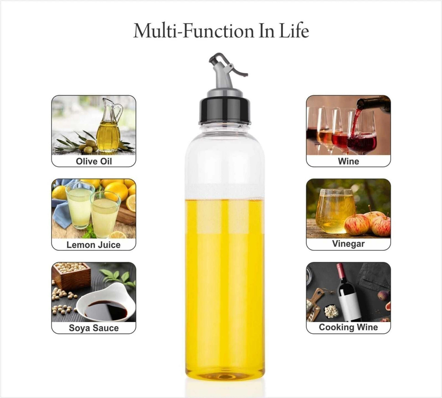 Image of zayora 2000 ml Cooking Oil Dispenser Set (Pack of 2)