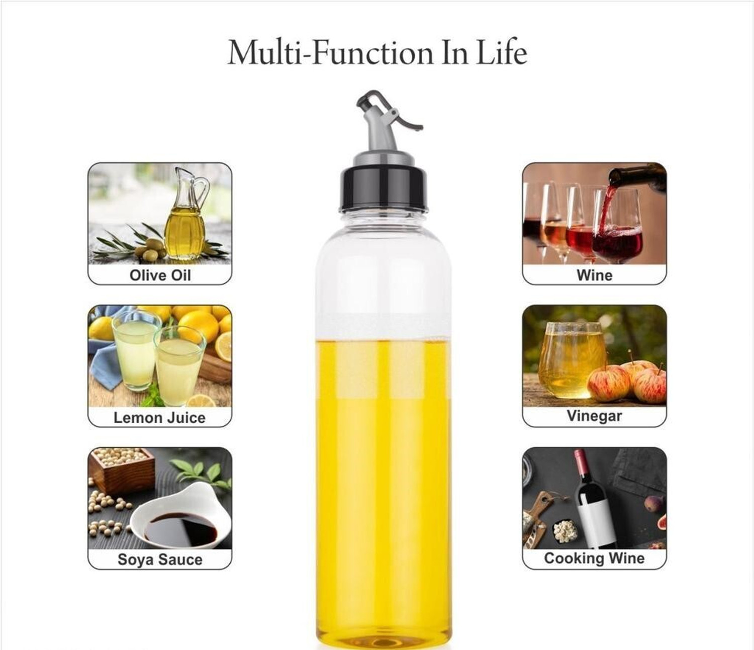 Image of Jaybalaji 250 ml, 500 ml, 1000 ml Cooking Oil Dispenser Set
