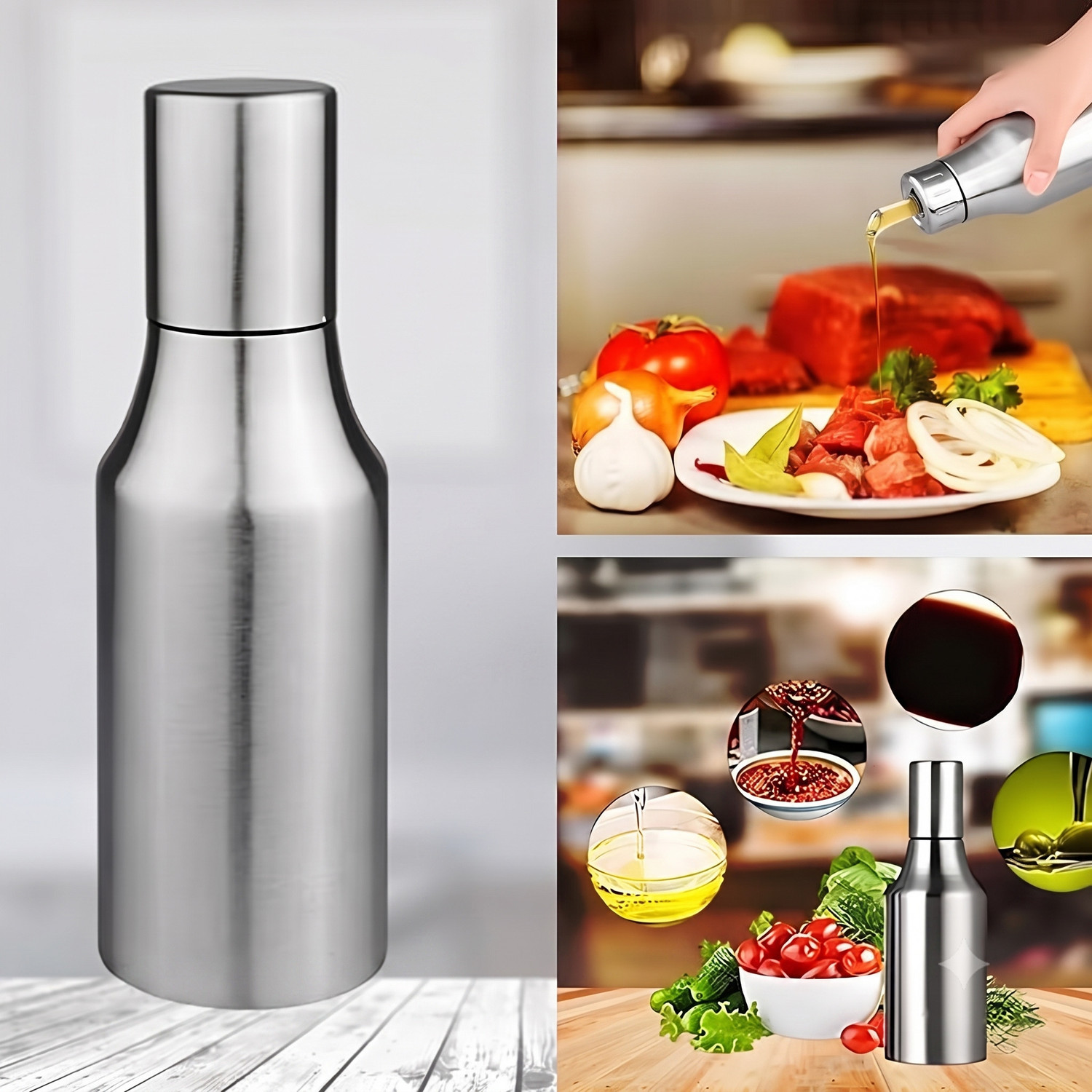 Image of AMRA DIVINE 1000 ml Cooking Oil Dispenser (Pack of 2)