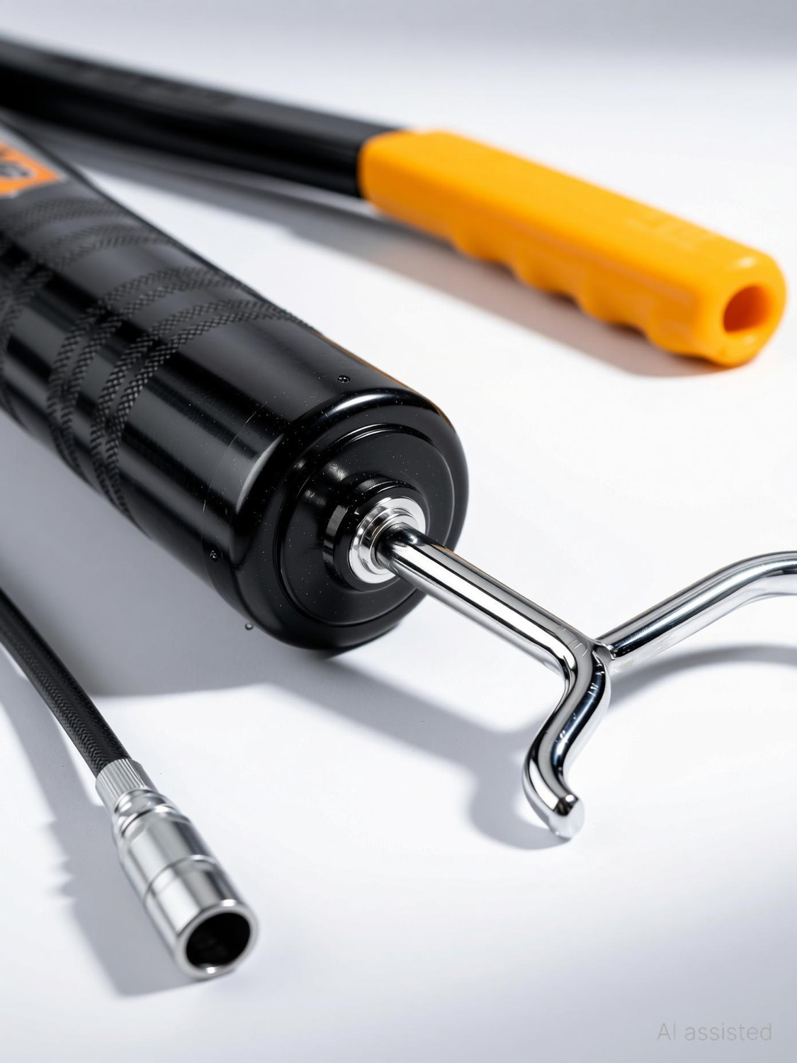 Image of INGCO 400CC / 14Oz Heavy-Duty Grease Gun, with High Pressure Flexible Nylon Hose, Manual Pump