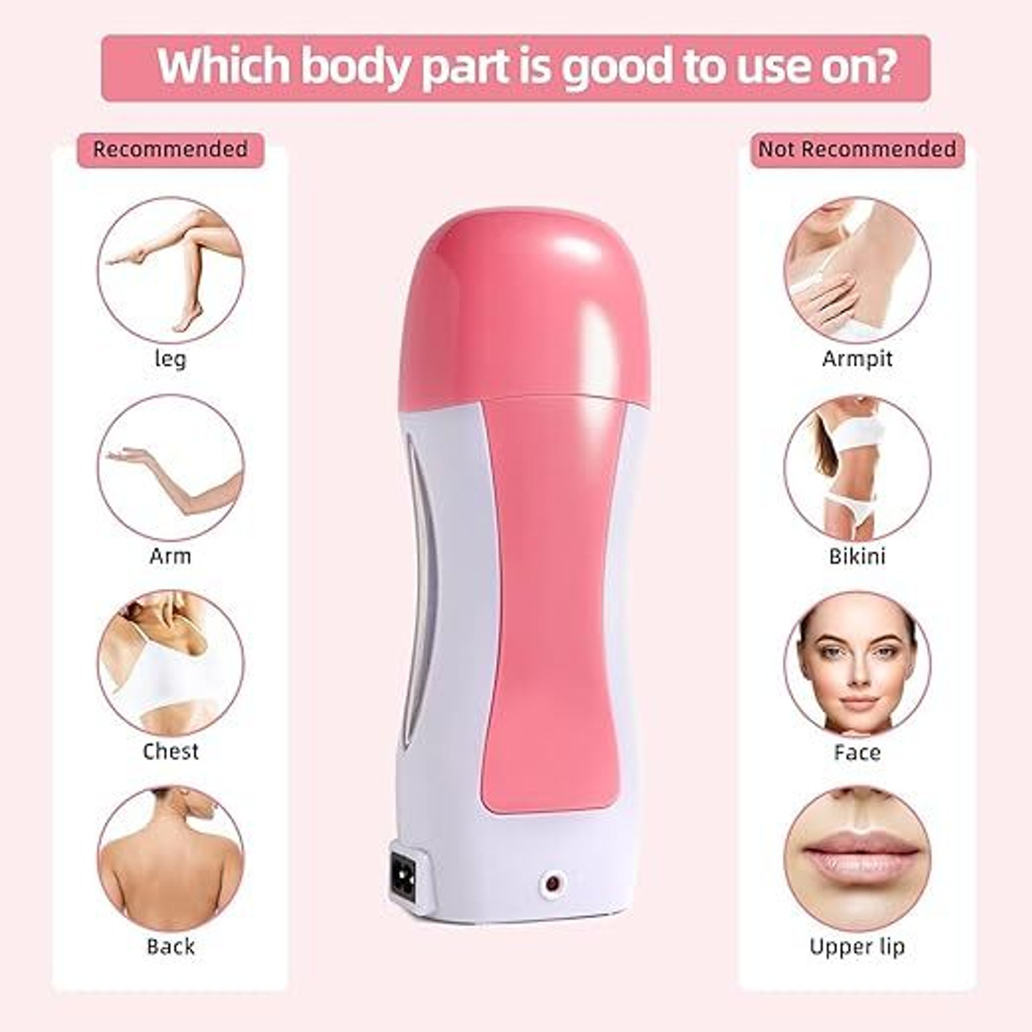 Image of CUVLY Roll-On Wax Heater Kit for Women | Automatic Wax Warmer with Wax Cartridge Wax Wax