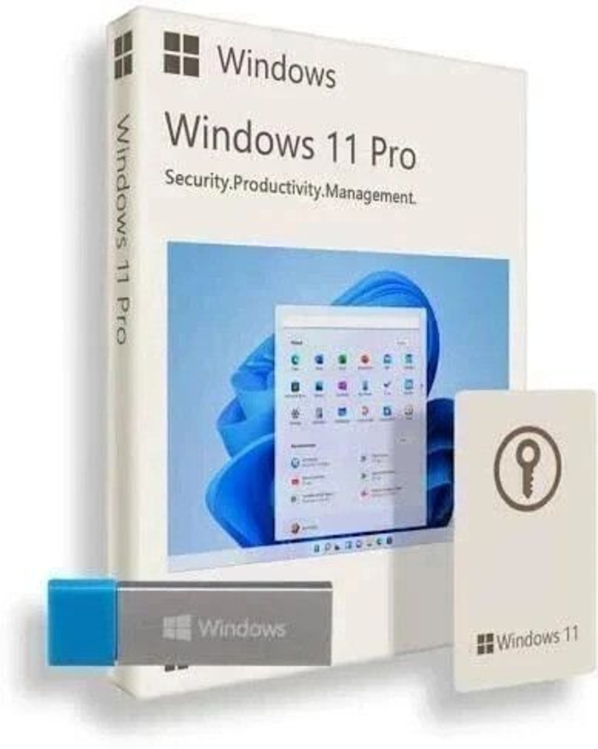 Image of MICROSOFT Windows 11 Professional Box FPP USB 3.0 Retail Pack Retail 64 /32 Bit